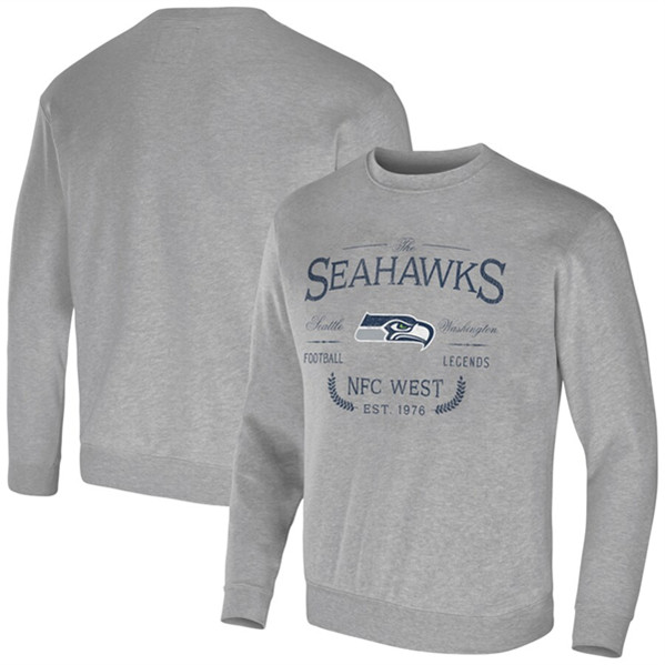 Men's Seattle Seahawks Gray Darius Rucker Collection Pullover Sweatshirt